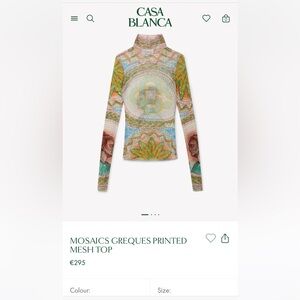 NWT MOSAICS GREQUES PRINTED MESH TOP. Size M. Retail price $355